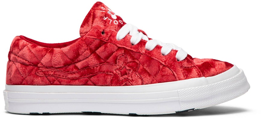 Golf Le Fleur x Converse One Star Quilted Velvet Cherry 165598C