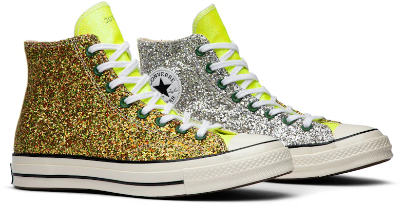 JW Anderson x Converse Chuck 70 High Glitter Pack Gold Silver