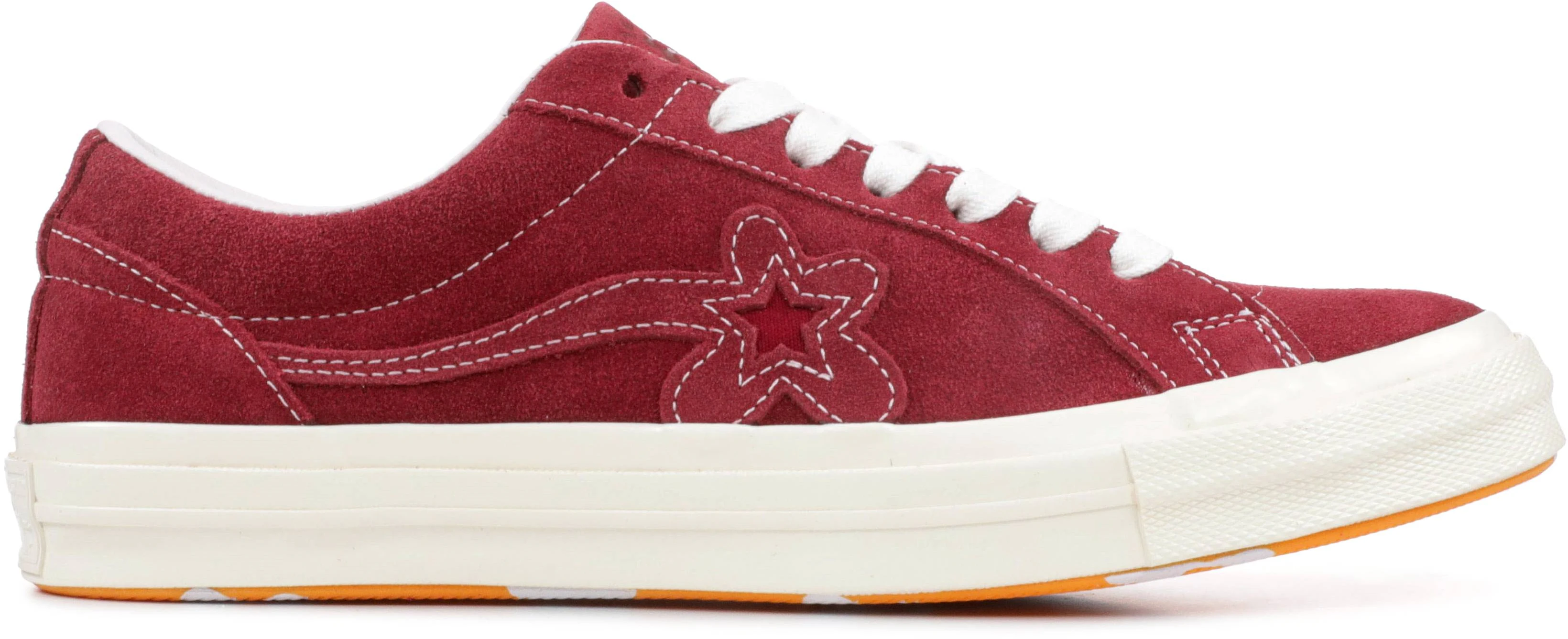 Red suede 2025 one star converse