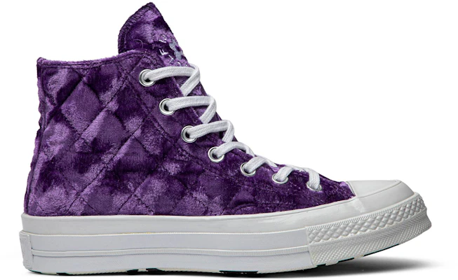 Purple velvet 2025 high top converse