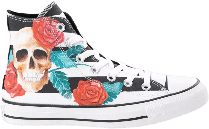 Converse skull and roses best sale