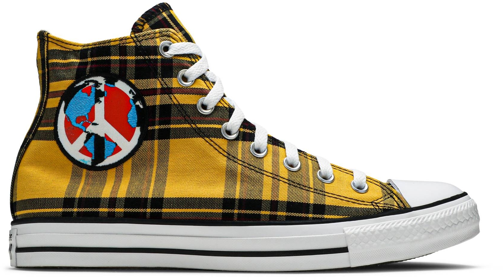 Yellow plaid top converse