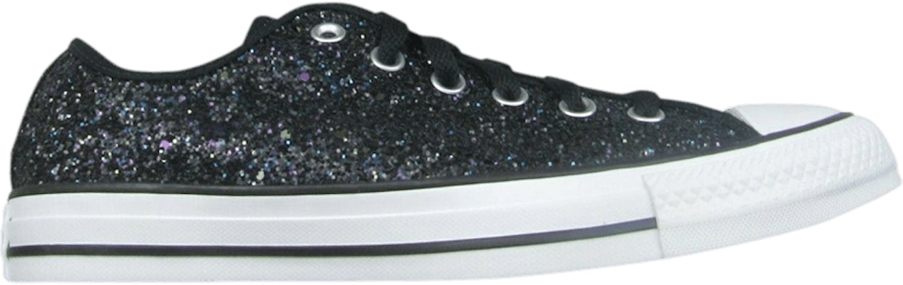 Converse black glitter low 2025 tops