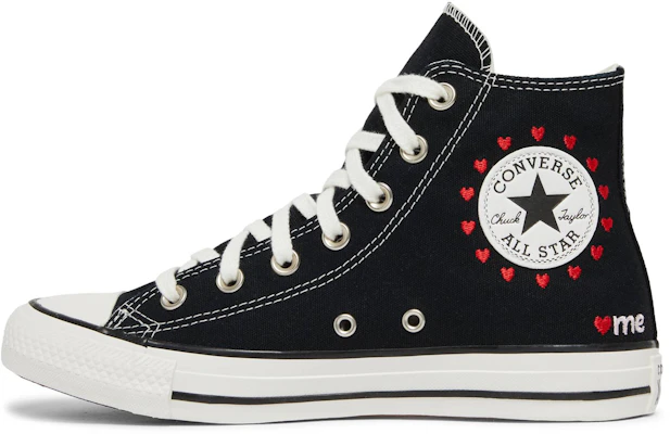 (W) Converse Chuck Taylor All Star High 'Corazones Bordados - Negro' A01602C Lookbook (W) Converse Chuck Taylor All Star High 'Corazones Bordados - Negro' A01602C