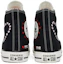 Details for (W) Converse Chuck Taylor All Star High 'Corazones Bordados - Negro' A01602C