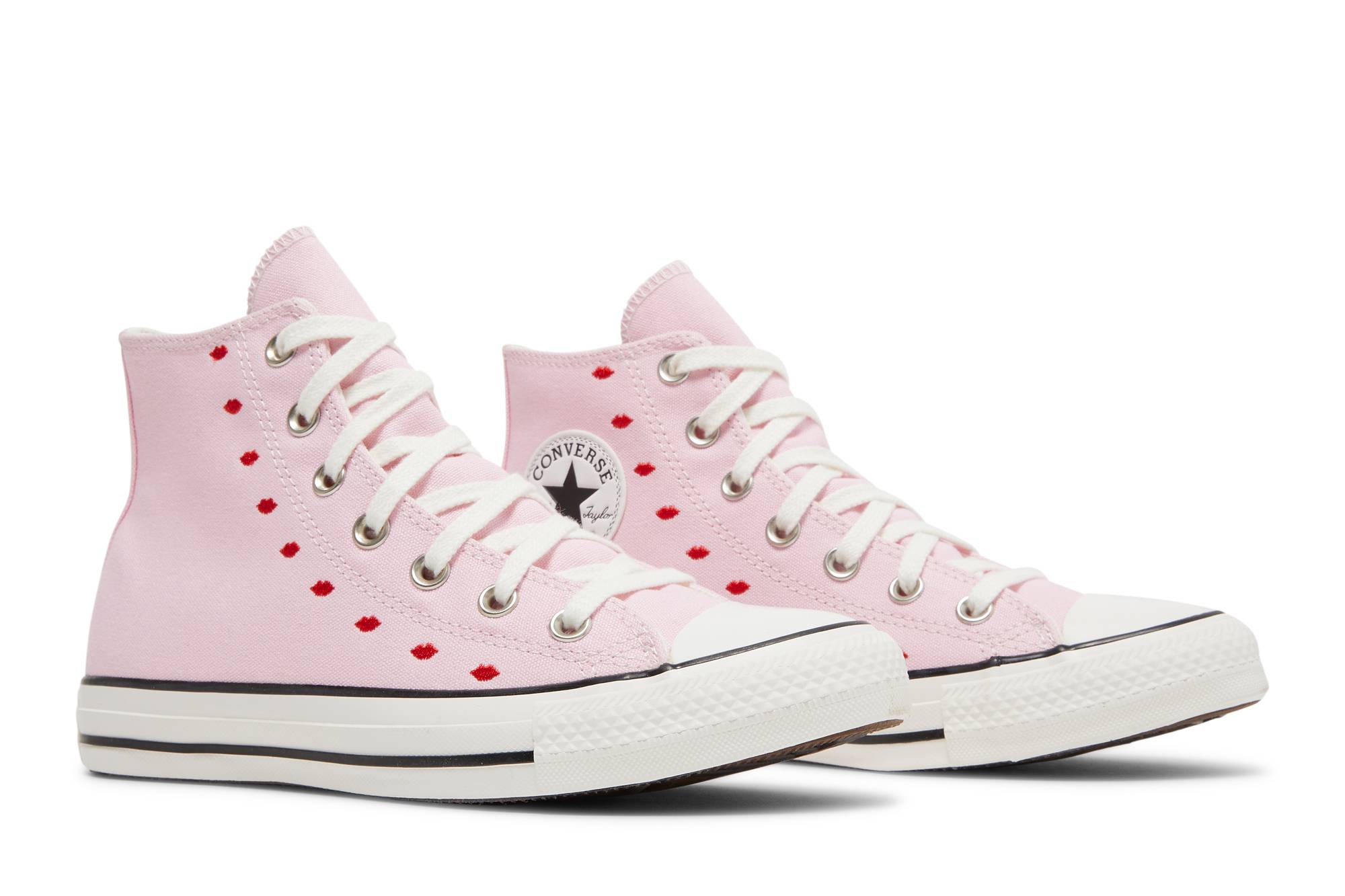 Cheap (Women) Converse Chuck Taylor All Star High 'Embroidered Hearts - Cherry Blossom' A01603F