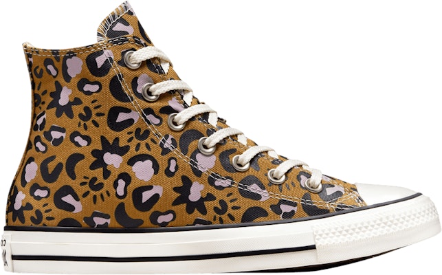 Ladies converse 2025 leopard print