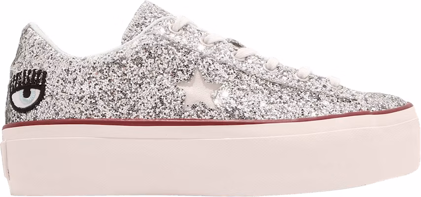 Chiara ferragni x converse 2025 one star platform glitter