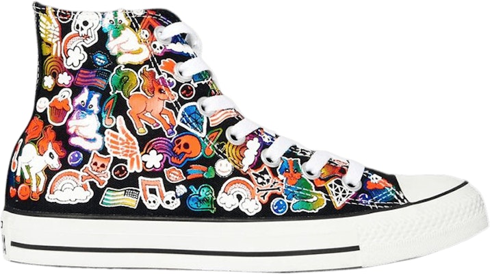 Women Converse Chuck Taylor All Star High Sticker Print 542493F