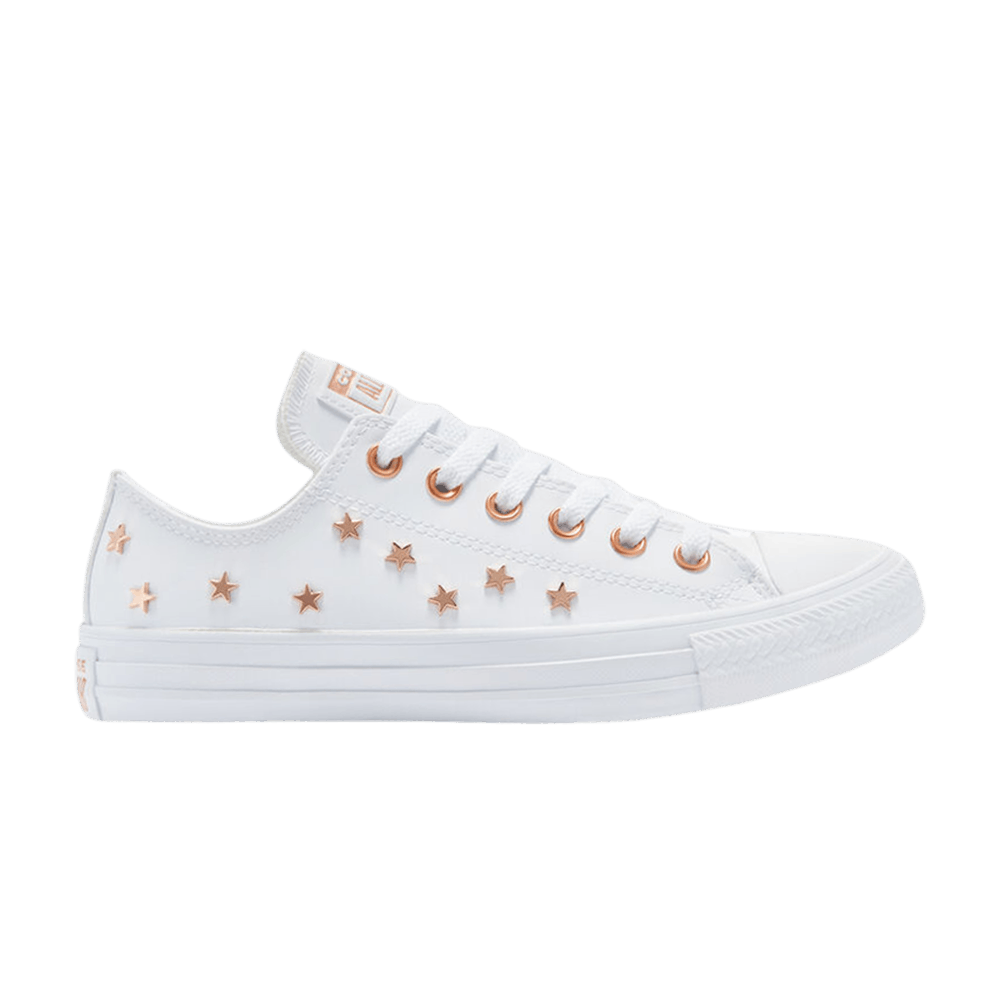 rose gold white converse