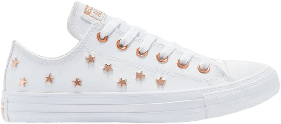 Women Converse Chuck Taylor All Star Low Star Studs White Rose