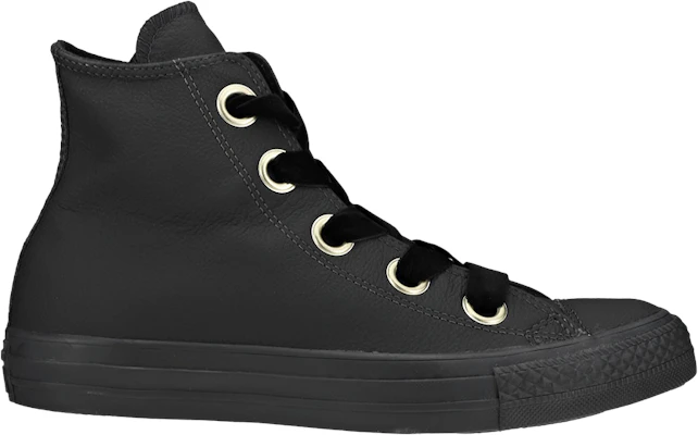 Women Converse Chuck Taylor All Star Big Eyelets High Black Gold