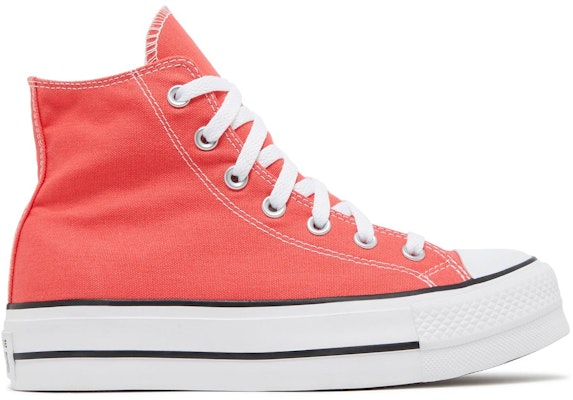 Red high top platform best sale converse