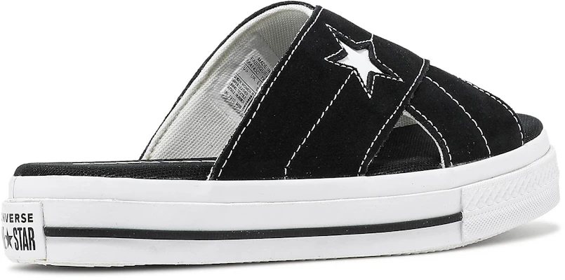 Converse one star sales slip on black