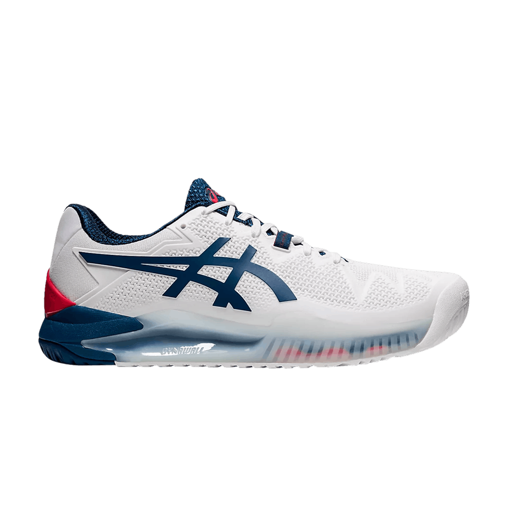 ASICS Gel Resolution 8 2E Wide 'White Mako Blue' 1041A113-103