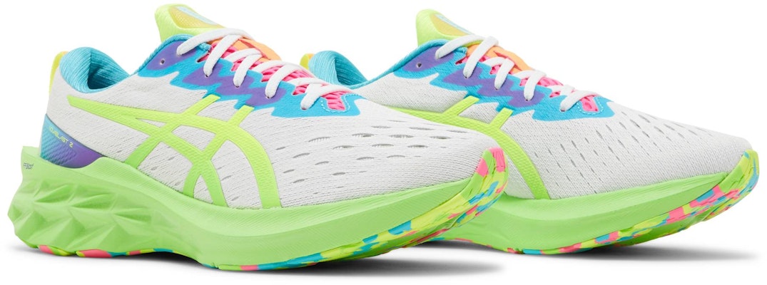 아식스 노바블라스트 2 '화이트 세이프티 옐로우' 1011B418-100 Sizing 아식스 노바블라스트 2 '화이트 세이프티 옐로우' 1011B418-100