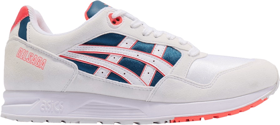 Asics gel saga hot sale white flash coral