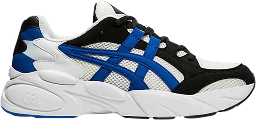White and 2025 blue asics