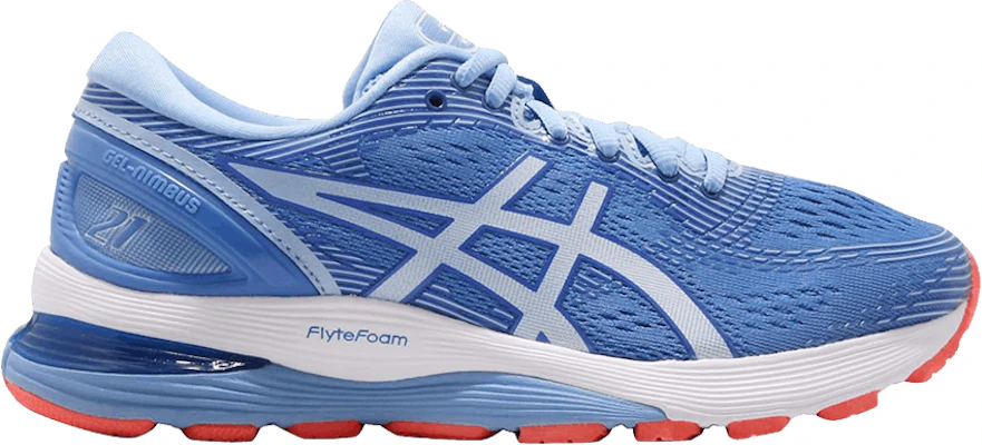 Asics women's gel-nimbus 21 shoe - blue coast/skylight outlet