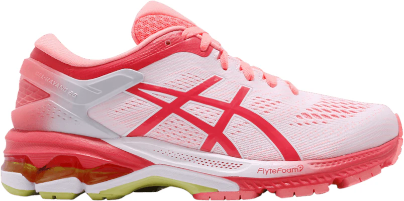 Women ASICS Gel Kayano 26 Kai White Laser Pink 1012A544 100