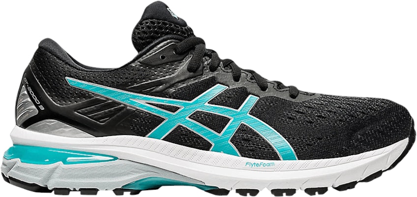 Women ASICS GT 2000 9 Wide Black Techno Cyan 1012A861 003