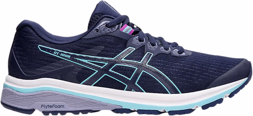 Asics women's gt-1000 8 running shoes - peacoat/ice mint outlet