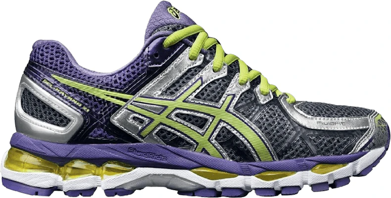 Women ASICS Gel Kayano 21 Charcoal Purple T4H7N 7905 T4H7N