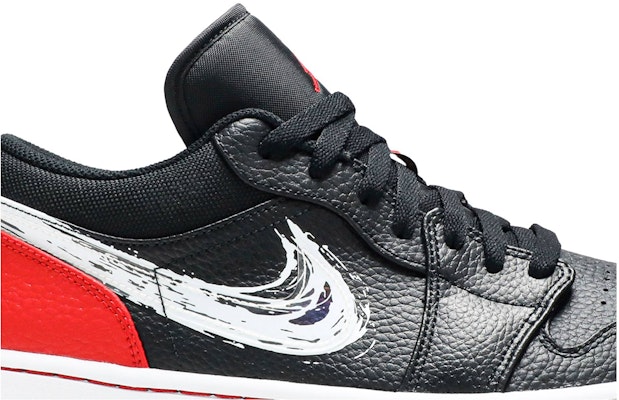 Jordan 1 sales black red swoosh