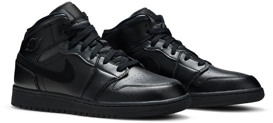 All black 2025 leather jordan 1