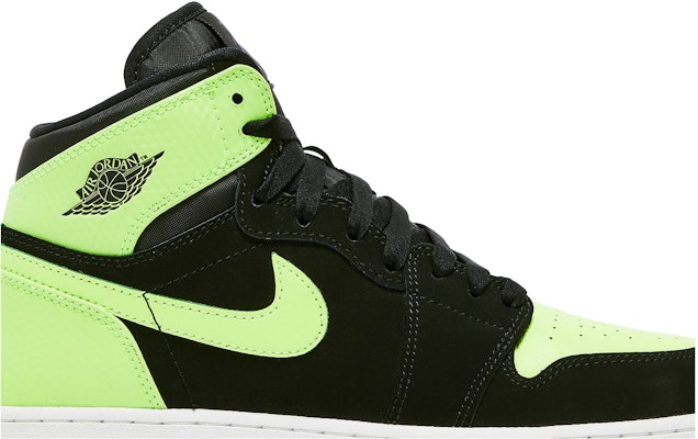 Air jordan 1 black 2025 ghost green