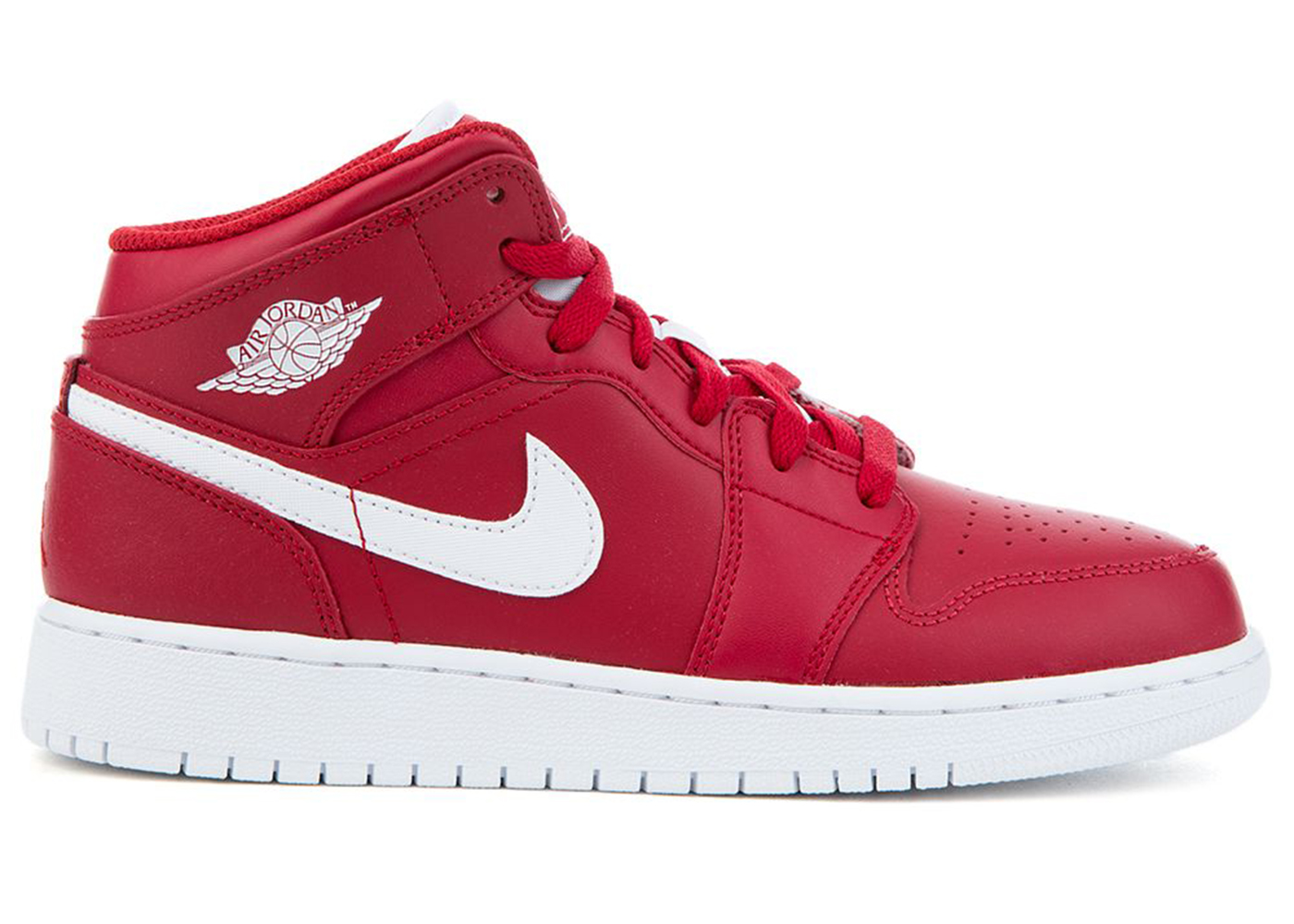 (Grade School) Air Jordan 1 Retro Mid 'Gym Red 2.0' 554725-600 - 554725 ...