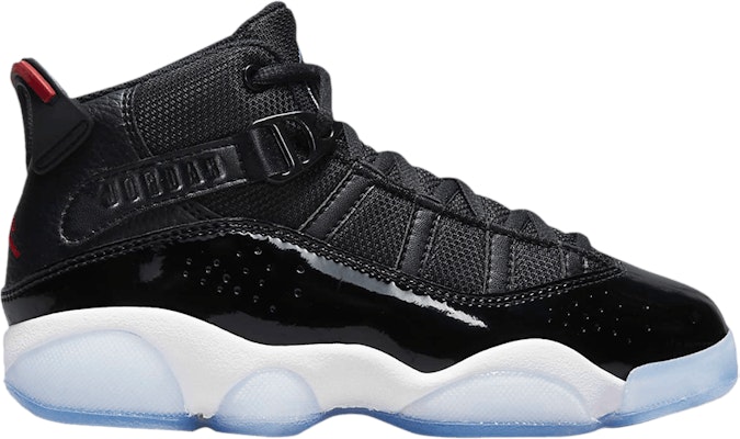 Preschool Air Jordan 6 Rings Black Gym Red 323432 064 323432