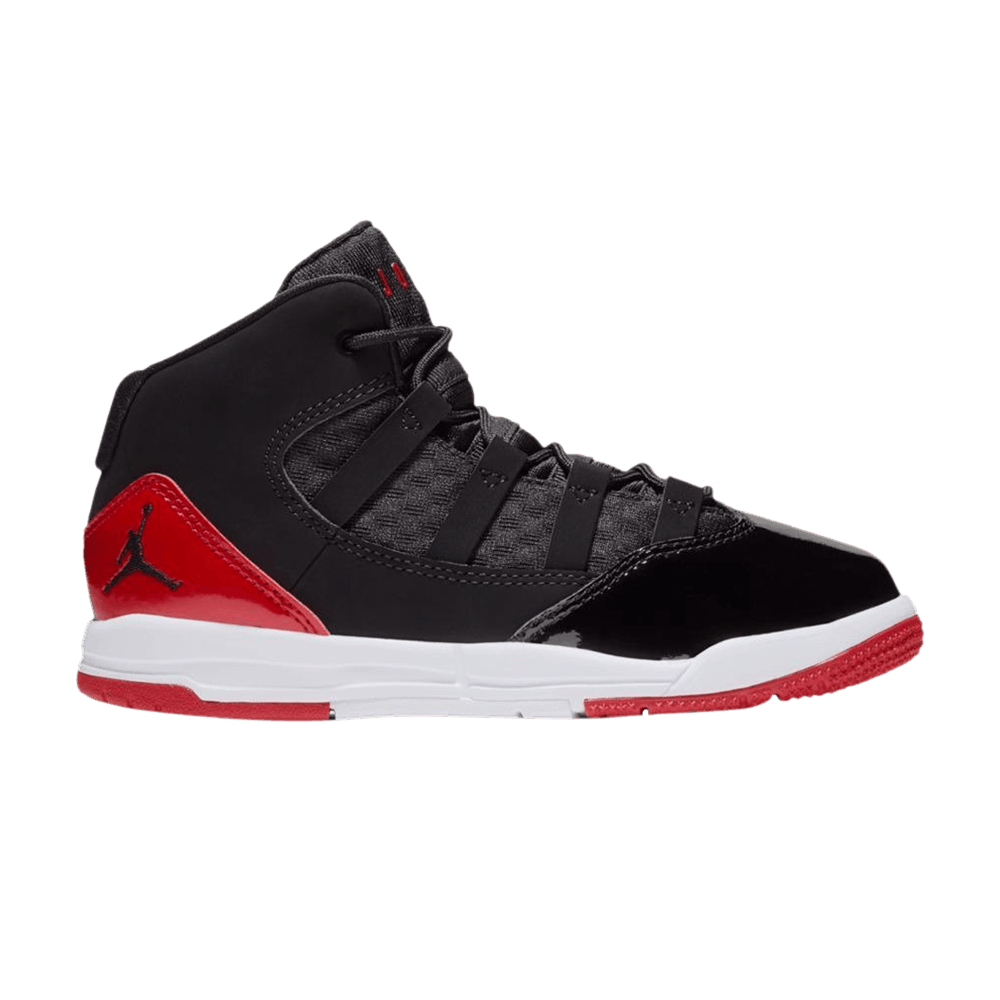 jordan max aura white black gym red