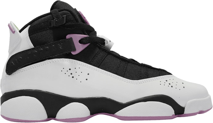 Grade School Air Jordan 6 Rings White Light Purple 323419 150