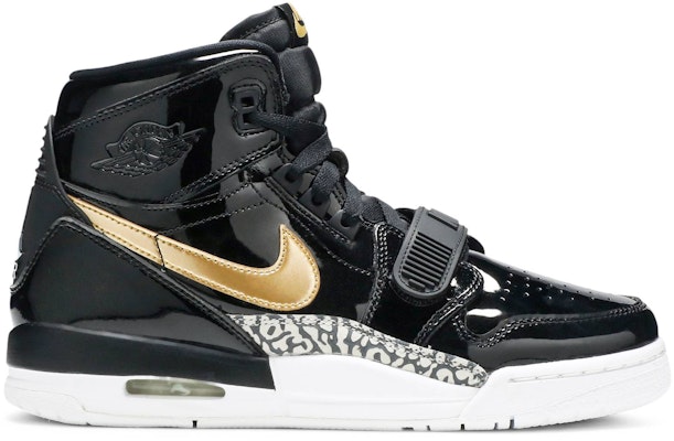 Grade School Air Jordan Legacy 312 Black Metallic Gold AT4040