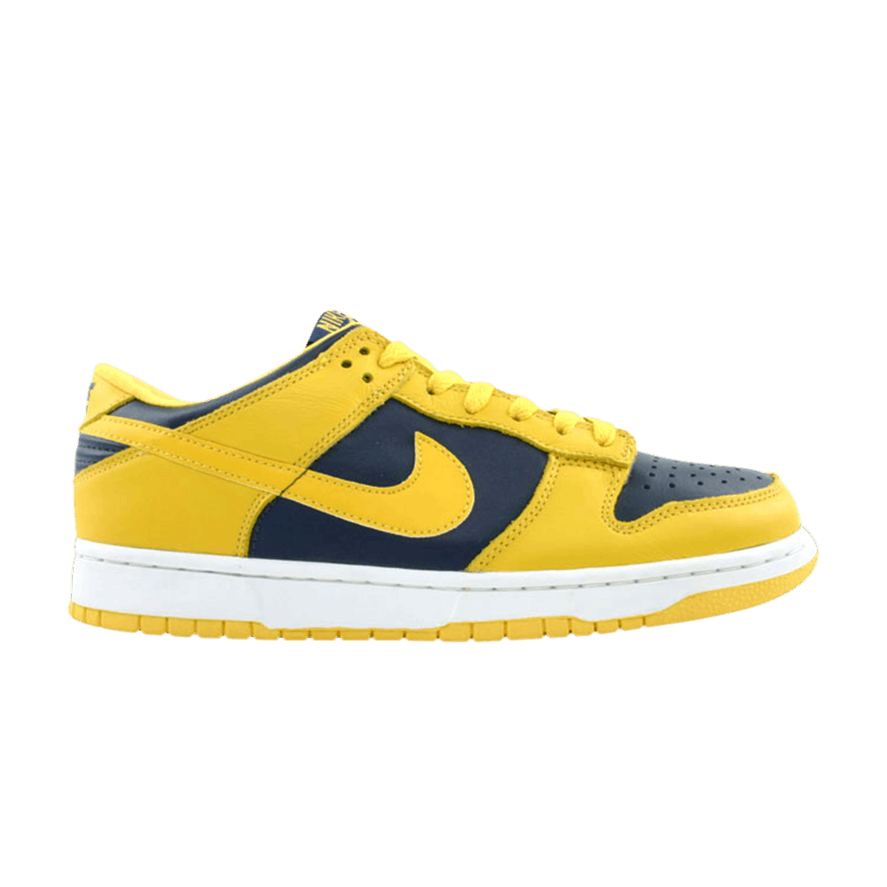maize and blue nike dunks