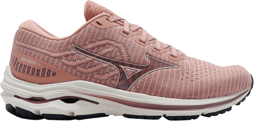 Women Mizuno Wave Inspire 18 Waveknit Super Wide Rose