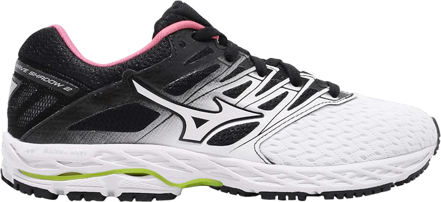 Women Mizuno Wave Shadow 2 White Black J1GD183016 J1GD183016