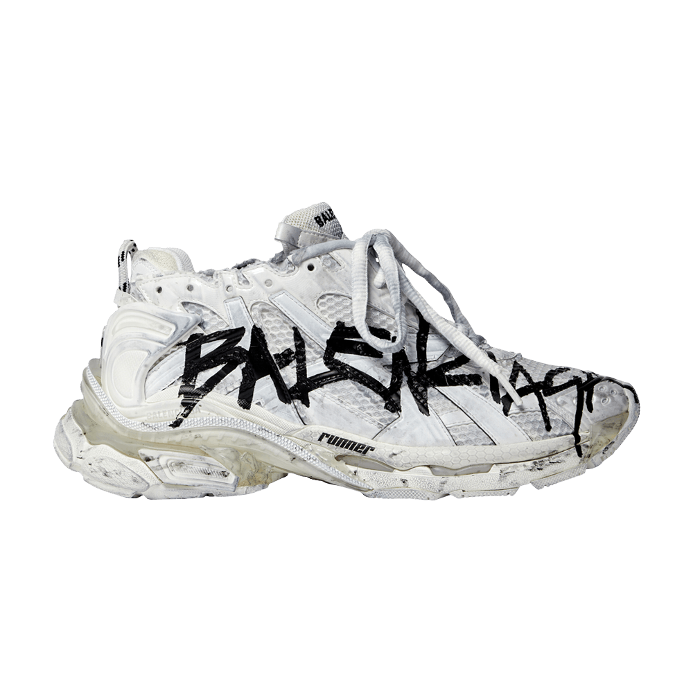 Balenciaga Runner Sneaker 'Graffiti - White Black' 677403-W3RBQ-9010