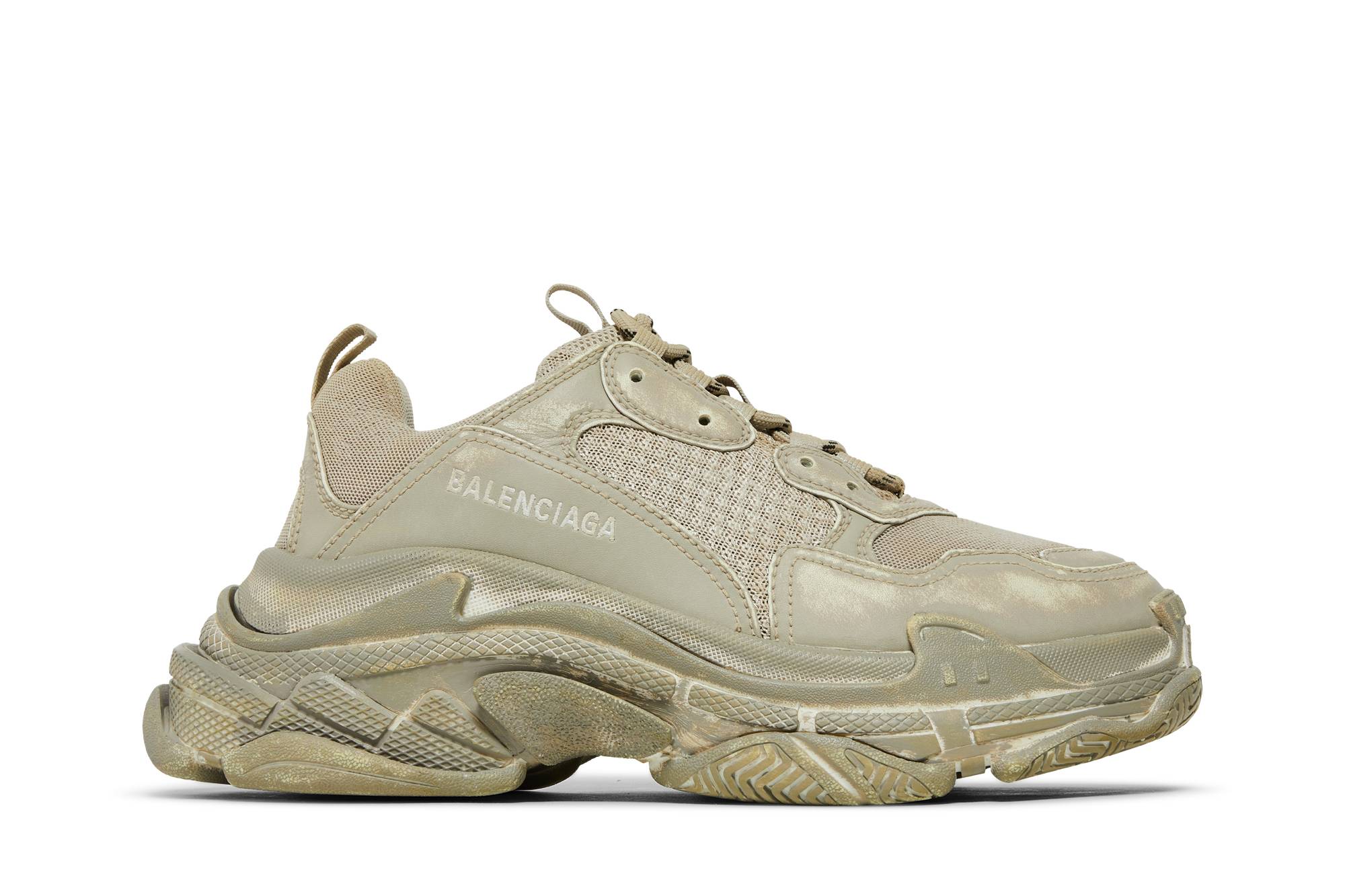 (W) Balenciaga Triple S Sneaker 'Light Beige Faded'