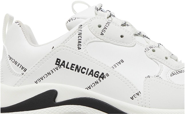 All white balenciaga triple 2025 s