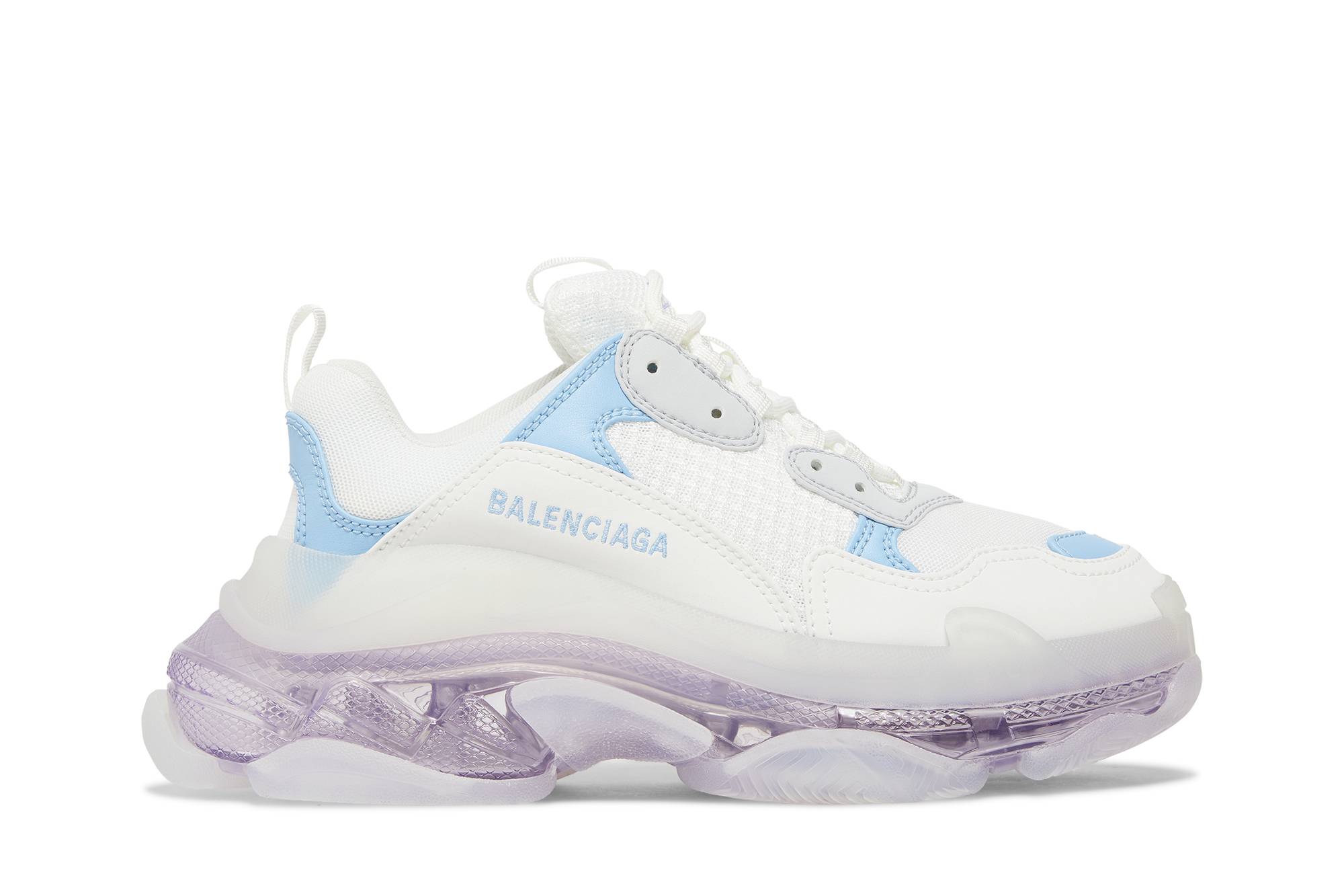 (W) Balenciaga Triple S 'Clear Sole - Light Blue Purple'
