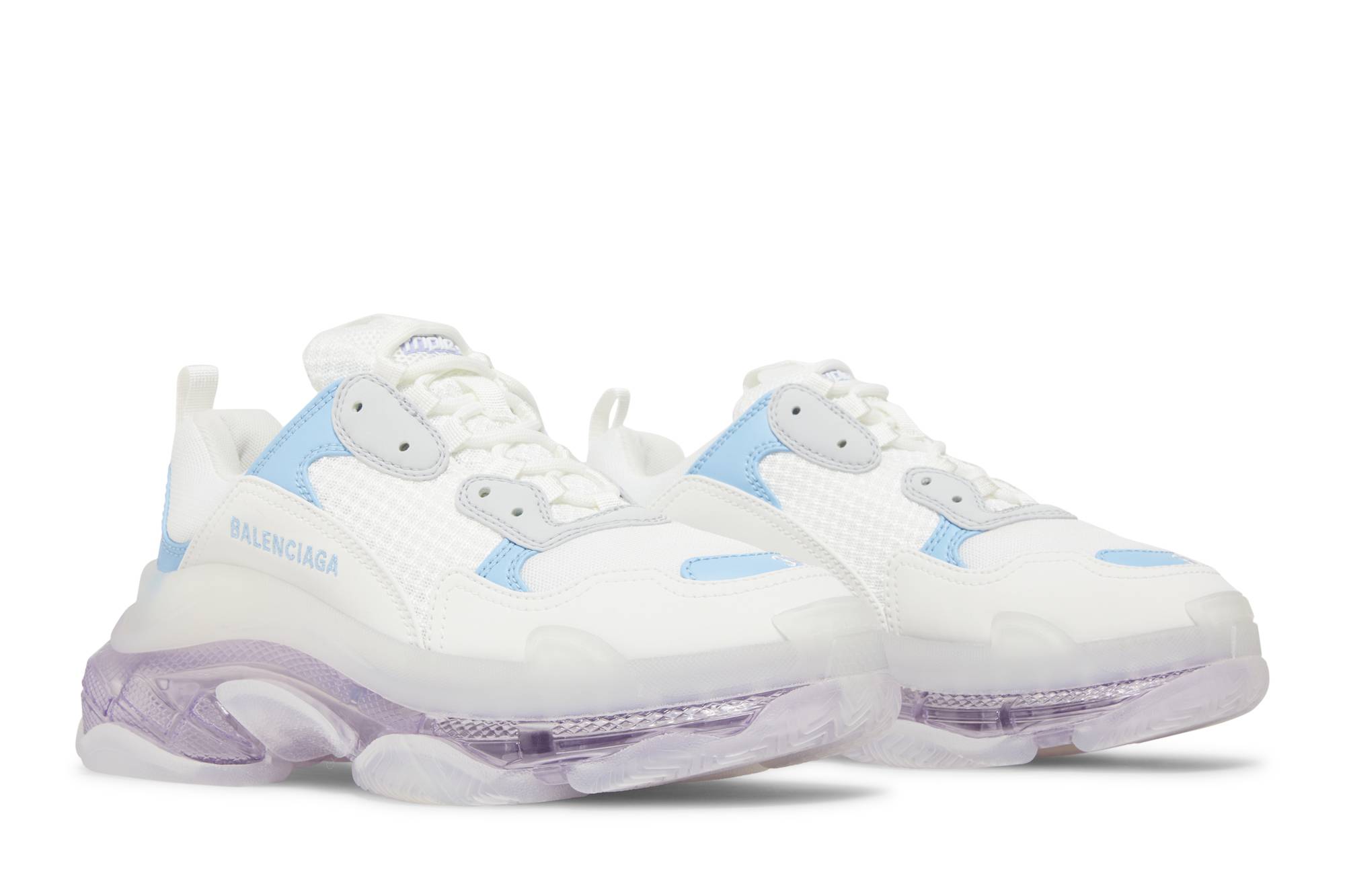 (W) Balenciaga Triple S 'Clear Sole - Light Blue Purple' 圖 8