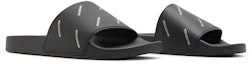 Cheap Selipar Balenciaga Pool 'Repeat Logo - Hitam Perak' 565826-W1S8D-1081