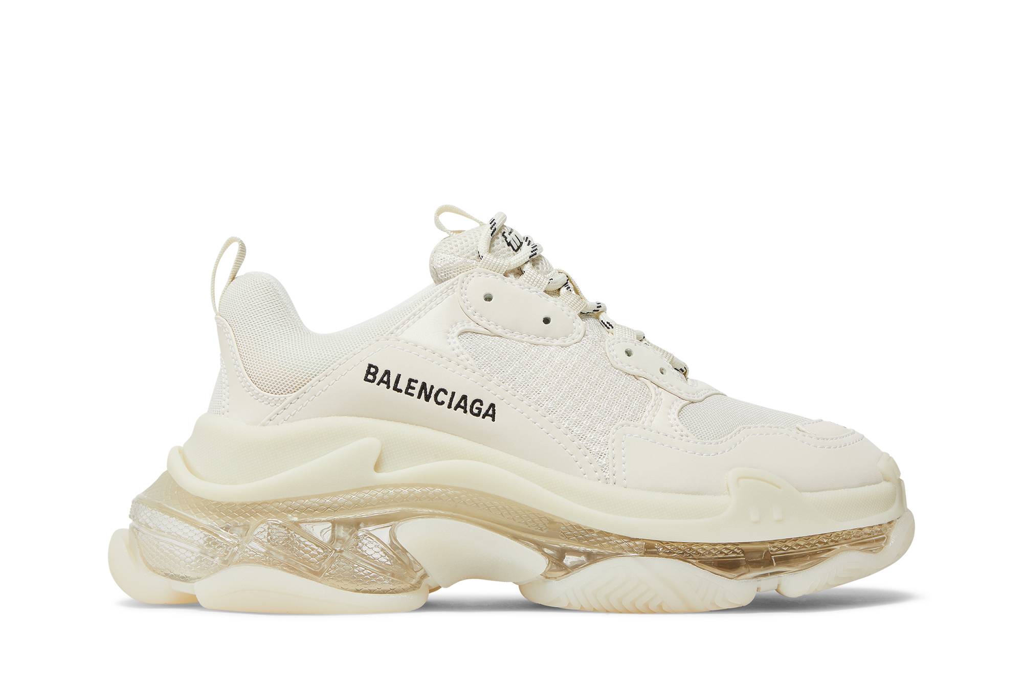 Buy (W) Balenciaga Triple S Sneaker 'Tapak Jernih - Kulit Telur' 544351-W2GA1-9100