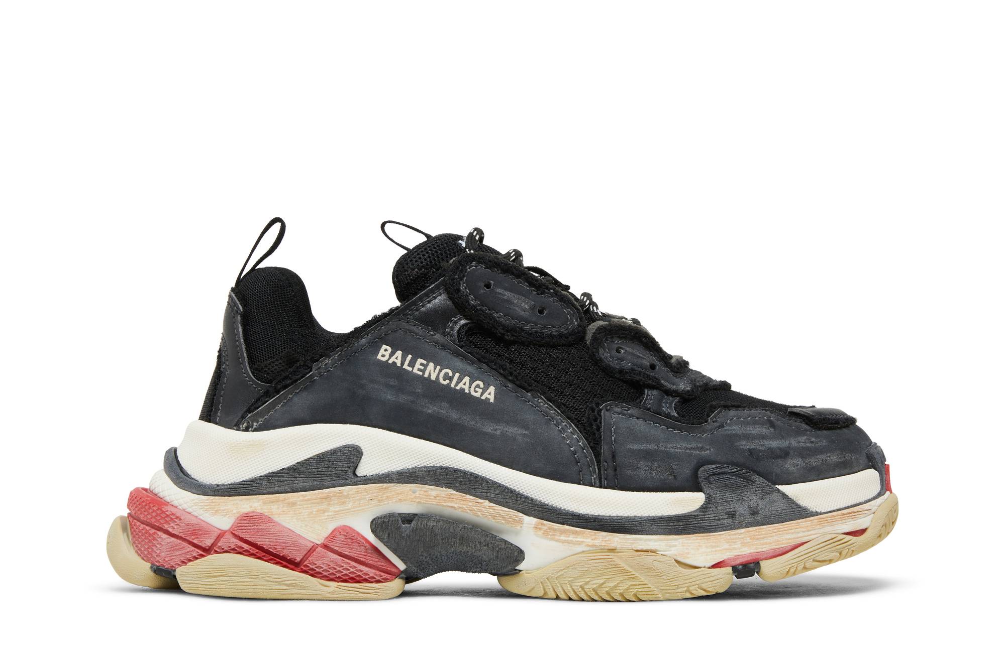 Buy 巴黎世家 Triple S 運動鞋 'DIY - 黑紅' 533882-W3CS1-1061