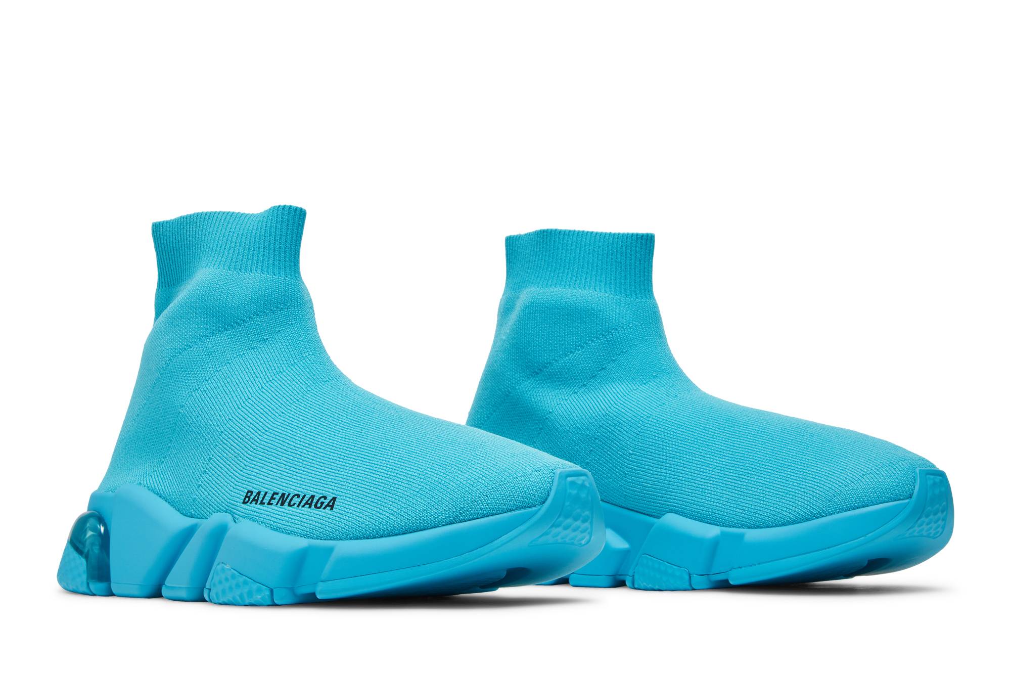 Cheap (W) Balenciaga Speed Sneaker 'Sole Transparan - Biru Muda' 607543-W2DBL-4725