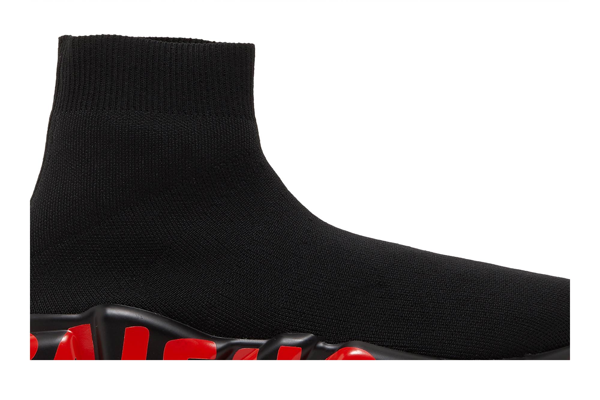 (W) Balenciaga Speed Sneaker 'Midsole Graffiti - Black Red' 圖 2