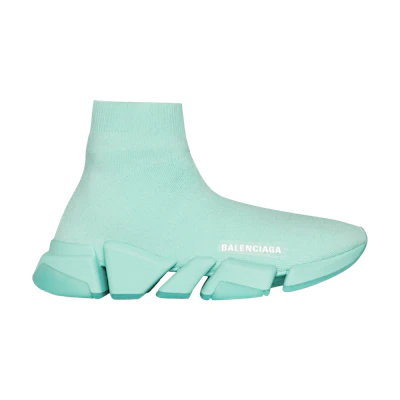 (W) Balenciaga Speed 2.0 Sneaker 'Transparent Sole - Green'