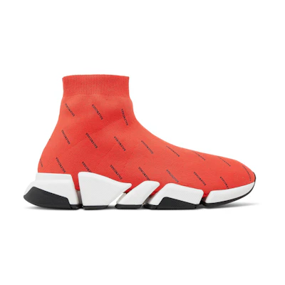 Balenciaga Speed 2.0 Sneaker 'All Over Logo - Intense Red'
